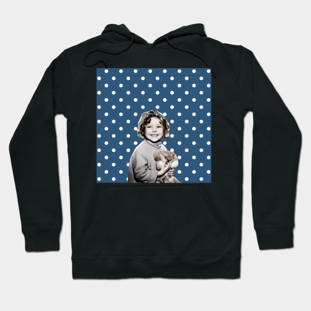 Shirley Temple Blue With Bear Hoodie by RetroSalt